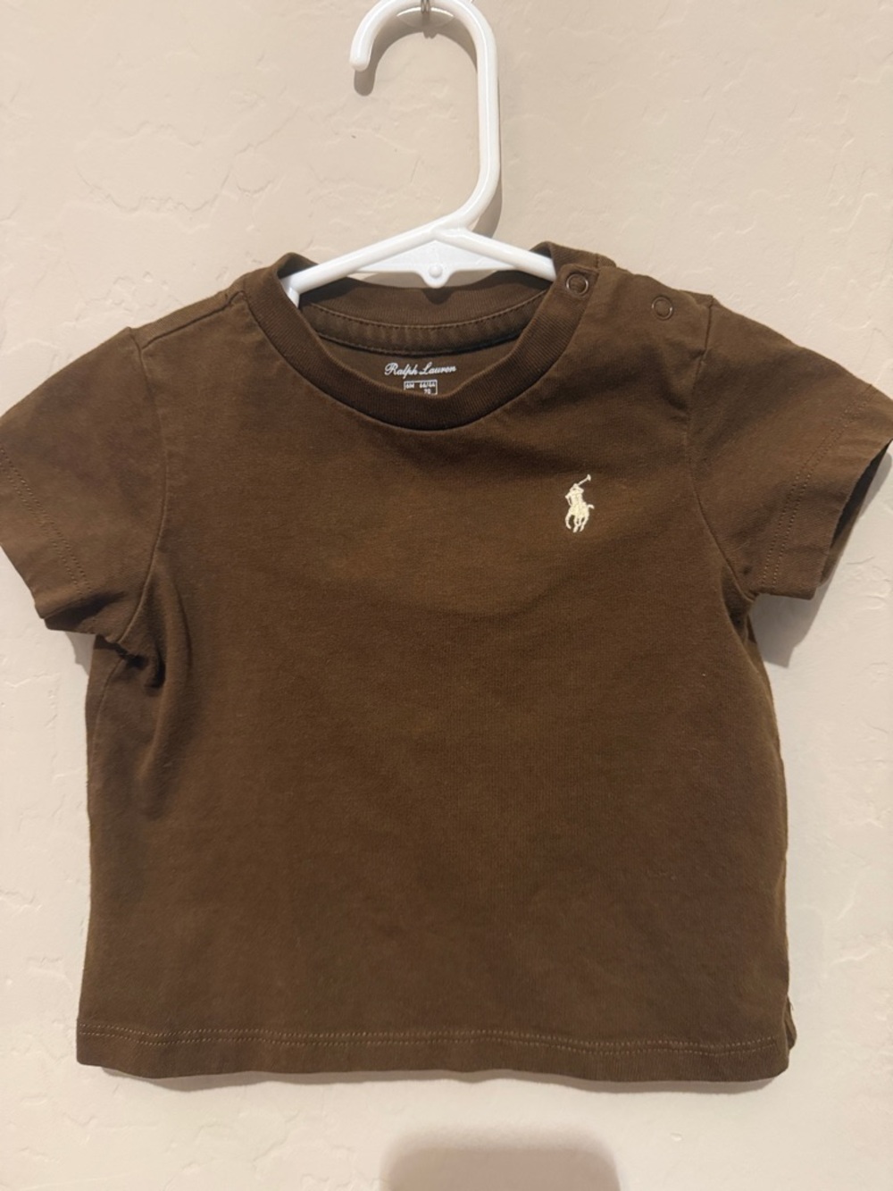 Ralph Lauren Brown Short-Sleeve Logo Tee - Kids